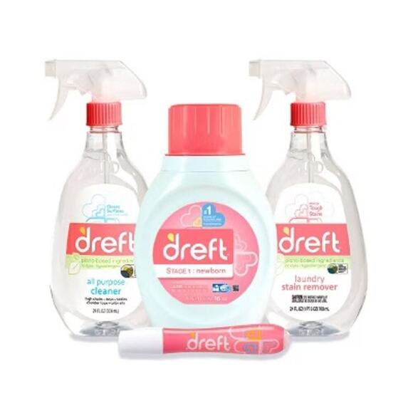 Dreft Loads of Joy Gift Set - 4ct | Baby Detergent/Bottle Cleaner/Scent Beads - Picture 1 of 12